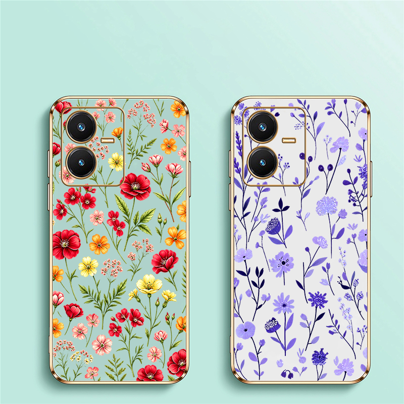 Cute Flower Pattern Case For V - Vivo V40 recension och pris