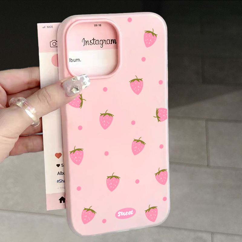 Sweet Pink Strawberry Pattern  - Xiaomi Redmi Note 13 recension och pris